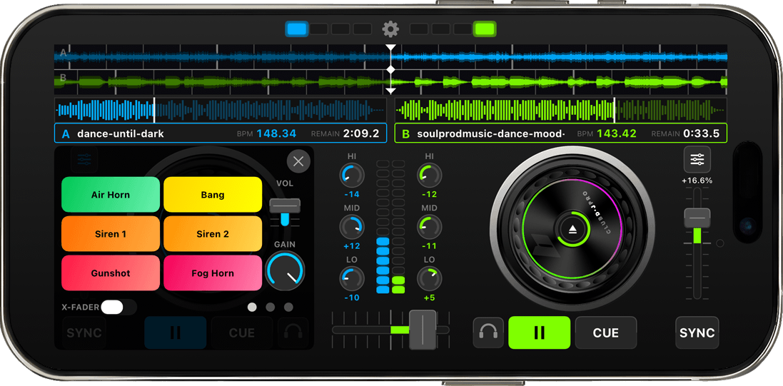 ClubDJ Pro iPhone - Sampler pads